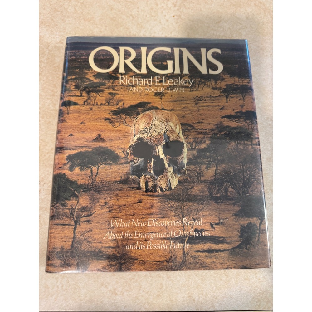 Origins Richard E Leakey Roger Lewin 1977 First Edition Hardcover Anthropology